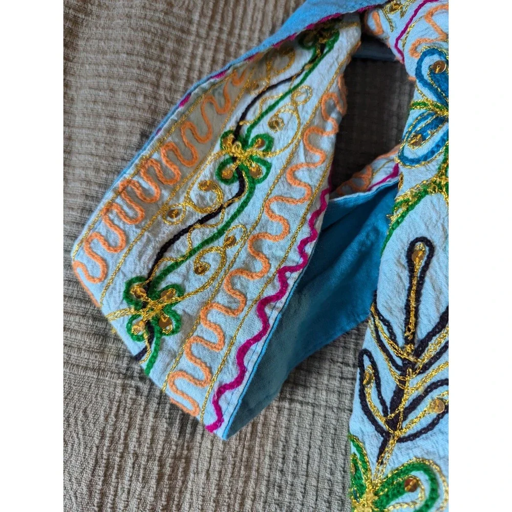 Sun Hobo Hippie Bohemian Sling‎ Crossbody Bag Purse Blue